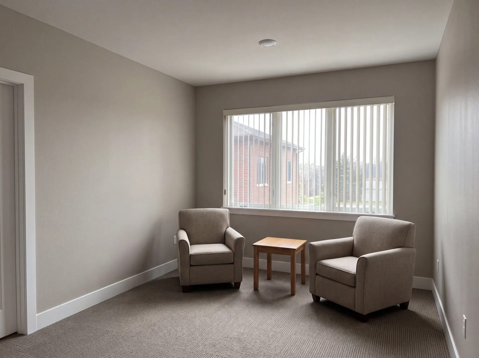 Suite with smooth drywall and fresh paint